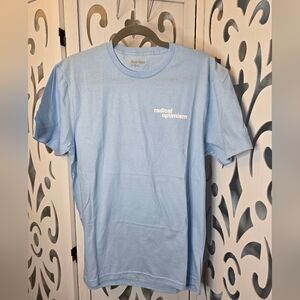 Dua Lipa Radical Optimism T Shirt Blue Graphic Tee Double Sided